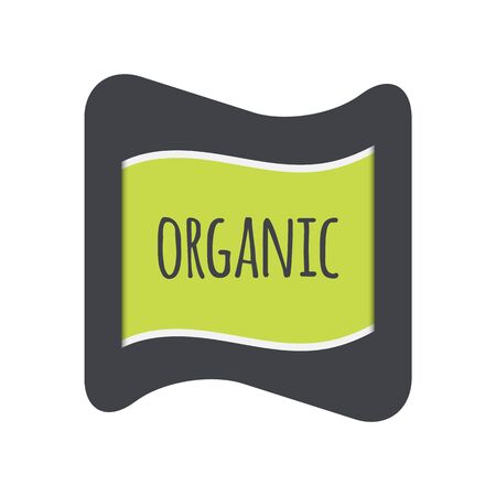 Organic vector sticker. Isolated label. Symbol for food icon, product, healthy eating, packaging, design, concept, fruit, vegetableのイラスト素材