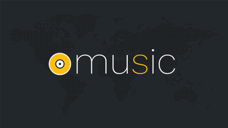 Music vector background. Element for flyer, web design, page, sample, banner, live concert, festival, party, event. yellow white gray illustration.のイラスト素材