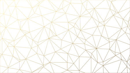 Gold gradient low poly background. vector pattern. Element for web design, decoration. abstract lines illustrationのイラスト素材