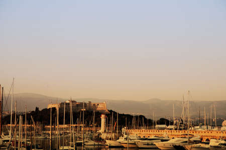 boats in a harbour, French Rivieraの写真素材
