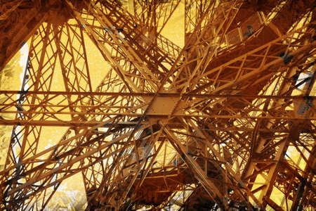 Grunge abstract of the Eiffel Tower, Parisの写真素材