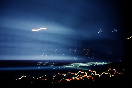 Abstract motion blur lights background – no filtering