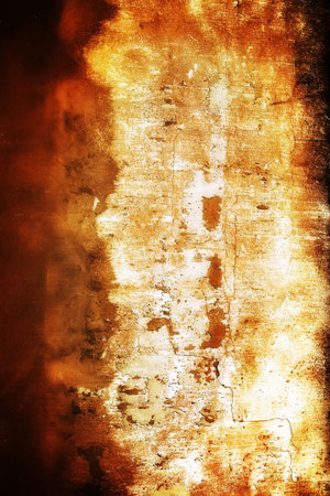 Grunge wall textured background with paint spots and sand grainの写真素材