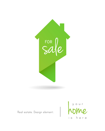 Real estate house for sale logo as map pin designのイラスト素材