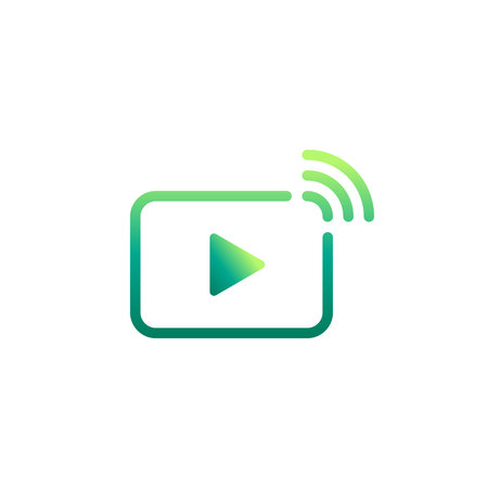 Video, stream and streaming iconのイラスト素材