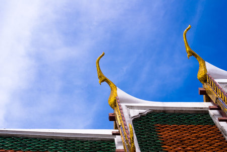 Golden roof with pattern in grand palace bangkok