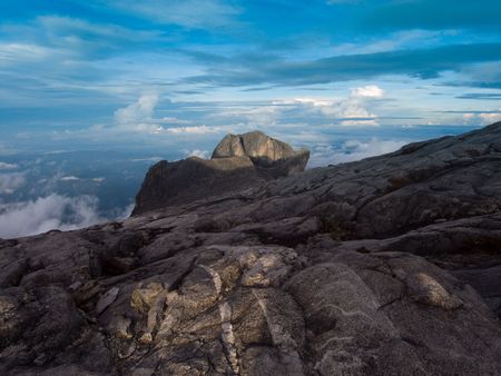 View from highest mountain in south east asiaの写真素材
