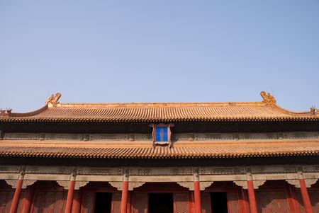 the royal forbidden city in winter beijingの写真素材