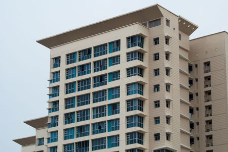 Modern urban residence exterior design in singaporeの写真素材