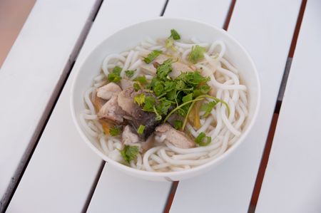 vietnam local rise noodle with beafの写真素材