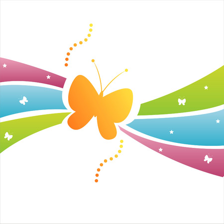 colorful butterfly backgroundのイラスト素材
