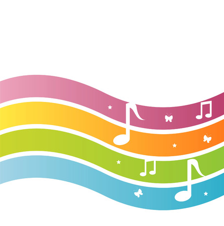 colorful musical backgroundのイラスト素材