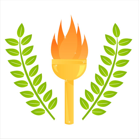 sports competition torch illustrationのイラスト素材