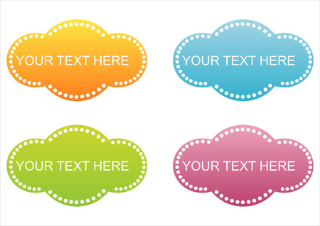 set of 4 colorful framesのイラスト素材