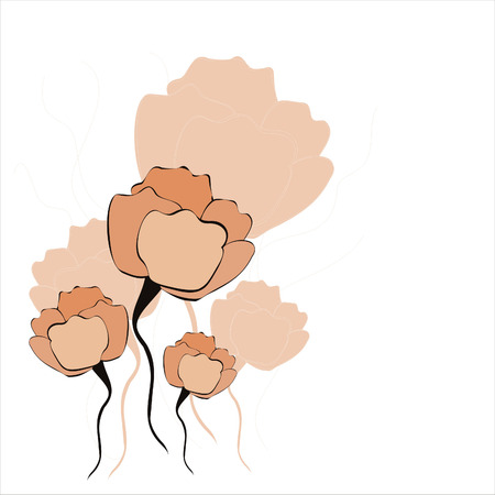 stylish roses backgroundのイラスト素材