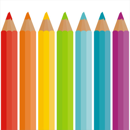 rainbow pencilsのイラスト素材