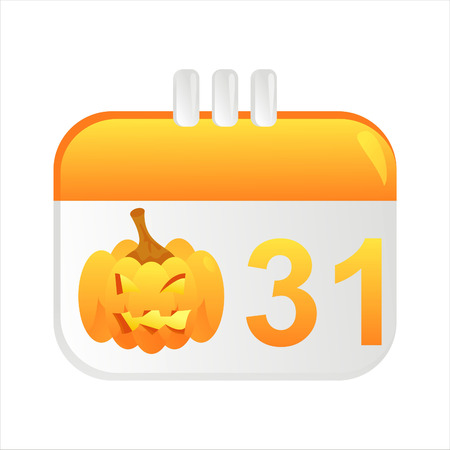halloween calendar iconのイラスト素材