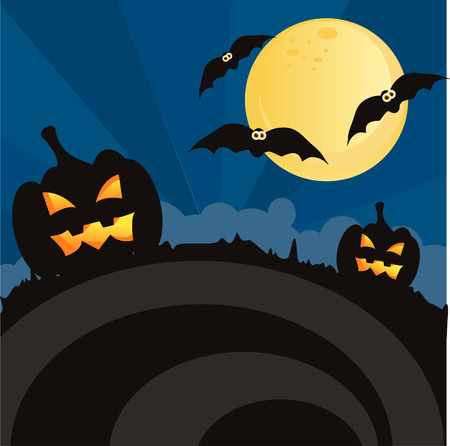 halloween landscapeのイラスト素材