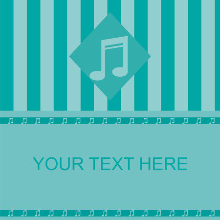 cute musical frameのイラスト素材