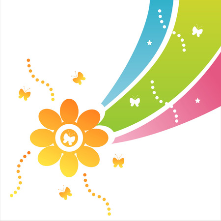 colorful flower backgroundのイラスト素材
