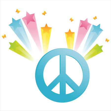 peace with colorful splashのイラスト素材