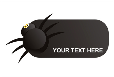 halloween banner with spiderのイラスト素材