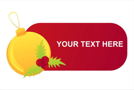 christmas ball bannerのイラスト素材