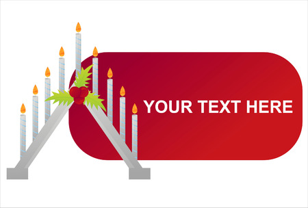 christmas candles bannerのイラスト素材