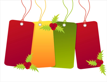 christmas shopping sale tagsのイラスト素材