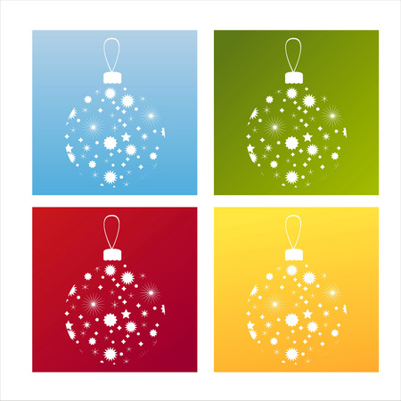 set of 4 abstract christmas backgroundsのイラスト素材