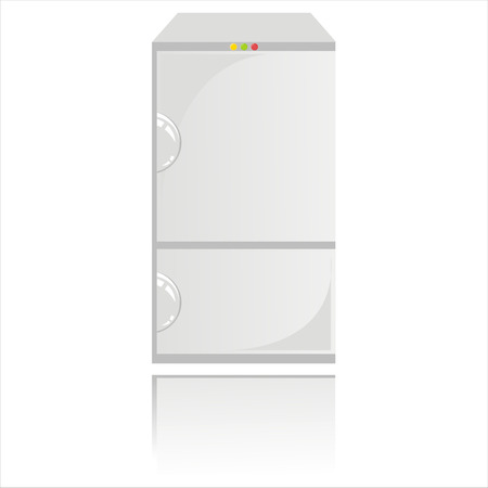 fridge isolated on whiteのイラスト素材