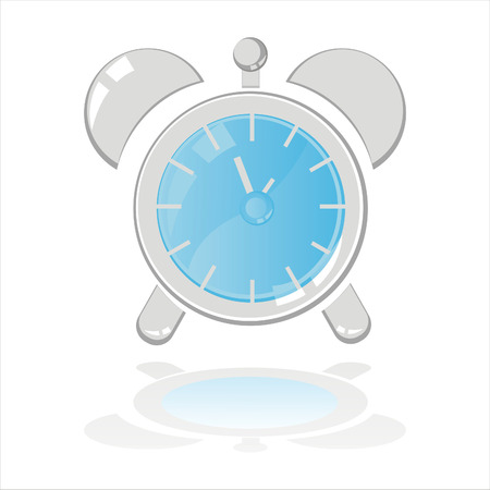 glossy clock isolated on whiteのイラスト素材