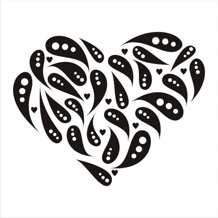 abstract heart isolated on whiteのイラスト素材