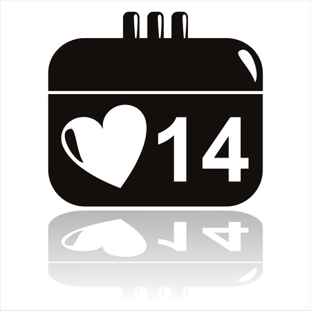 st. valentine's day calendar iconのイラスト素材