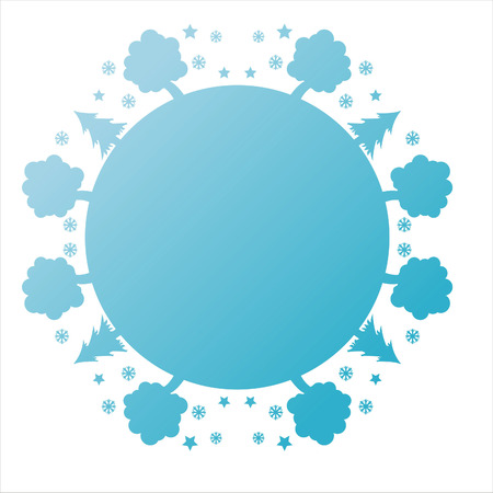  	winter illustration isolated on whiteのイラスト素材