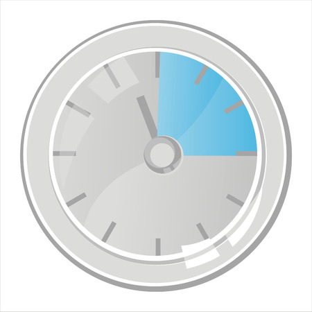 colorful clock isolated on whiteのイラスト素材