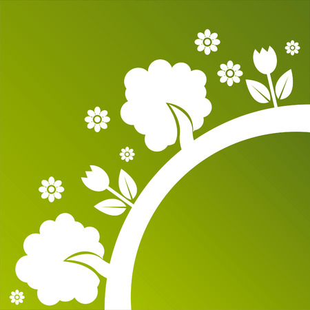 green ecological illustrationのイラスト素材