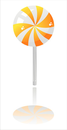 glossy lollipop isolated on whiteのイラスト素材