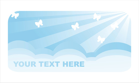 shiny sky bannerのイラスト素材