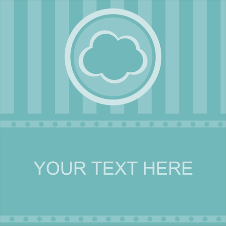  cute abstract cloud frameのイラスト素材