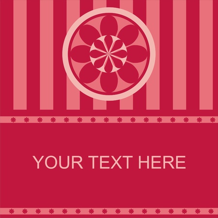 cute abstract floral frameのイラスト素材