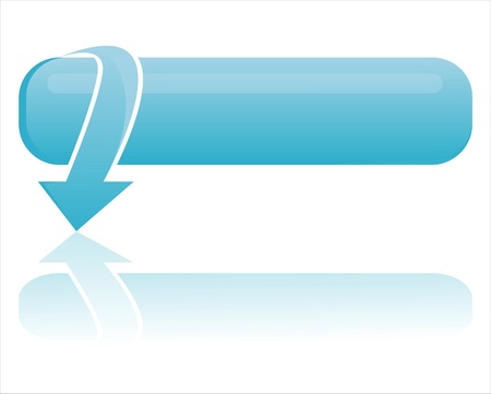 glossy blue banner with arrowのイラスト素材