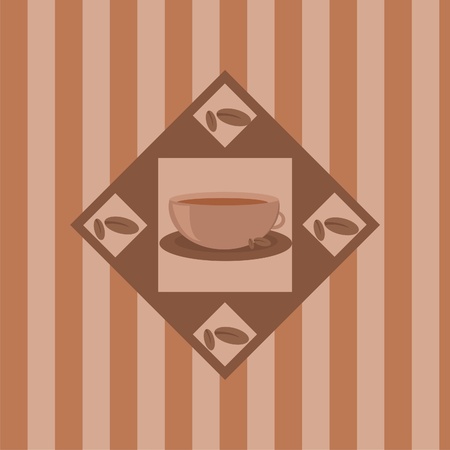 cute coffee backgroundのイラスト素材