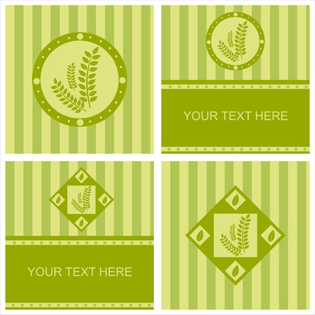 set of 4 cute floral backgroundsのイラスト素材