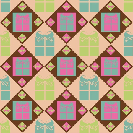 cute presents patternのイラスト素材