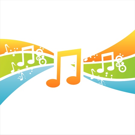 colorful musical backgroundのイラスト素材