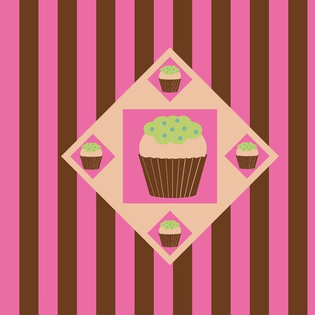  cute colorful cakes backgroundのイラスト素材
