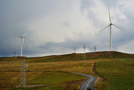 Hebei Zhangjiakou grassland landscape road