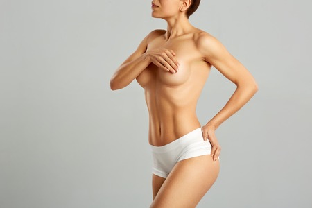 Plastic surgery of the female breastの写真素材