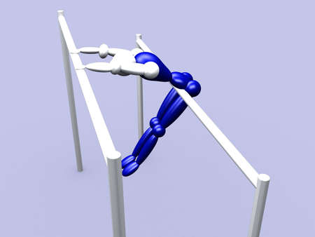 Athlete On Parallei Bars Volの写真素材
